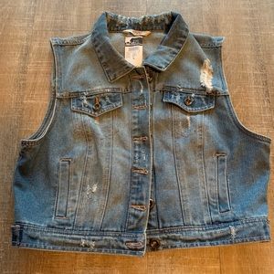 New with Tags Denim Vest, Size Large